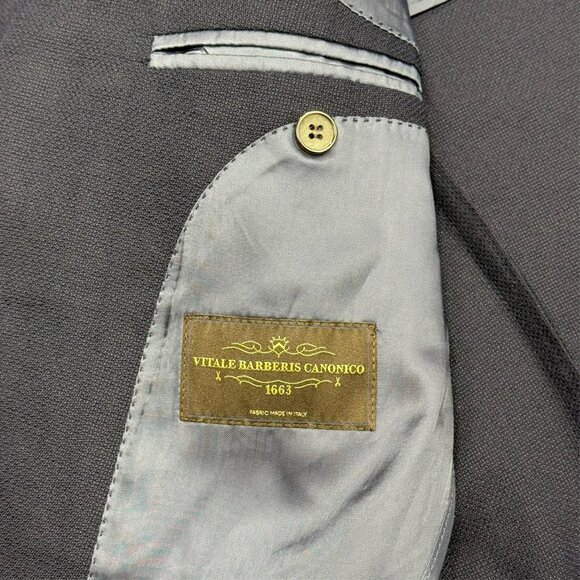 SuitSupply Blazer "Havana HL Int" Vitale Barberis Canonico Italy Wool Blue 42R - Picture 8 of 10